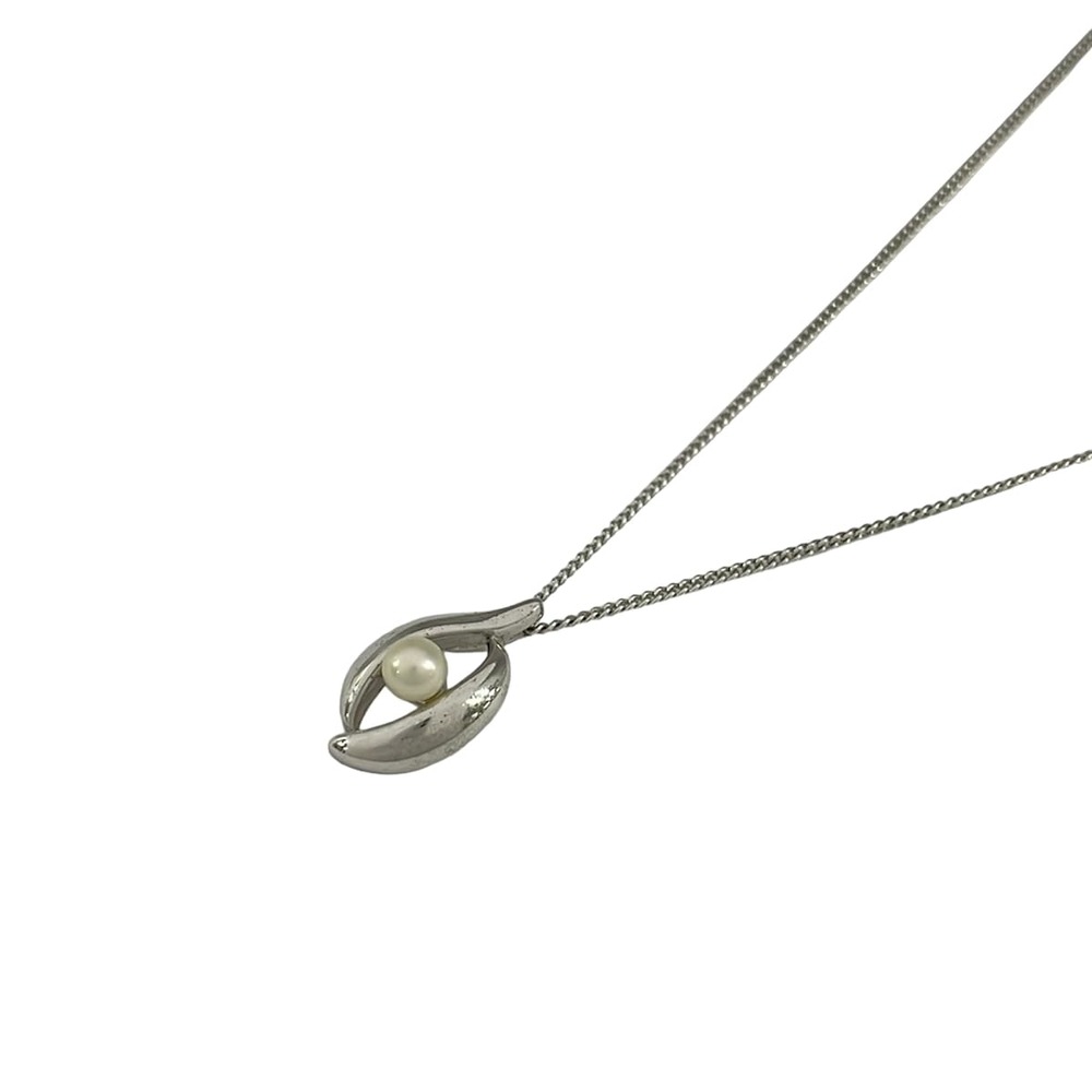 Tasaki Necklace Silver freshwater pearl Hardware Fresh Water Pearl